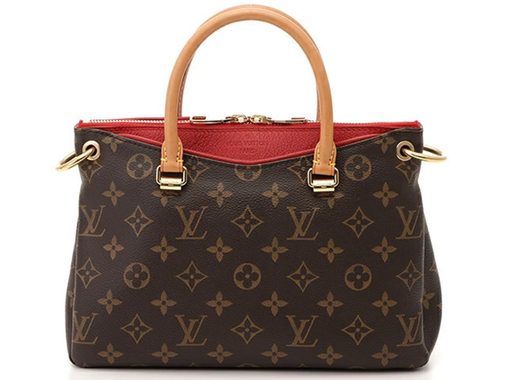 LOUIS VUITTON Pallas Monogram Cerise Red Handbag